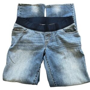 Liz Lange Maternity Denim Blue Bootcut Jeans Size 10 EUC #6699